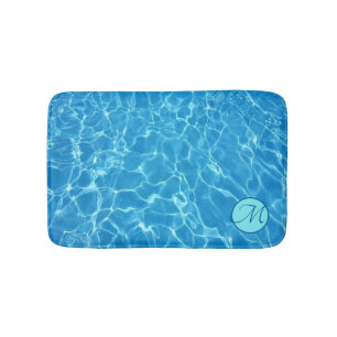 Tapis De Bain Réflexions d'eau bleue Personnaliser Mat de bain