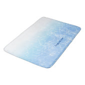 Tapis De Bain Réflexions sur l'eau texte personnalisé (Angle)