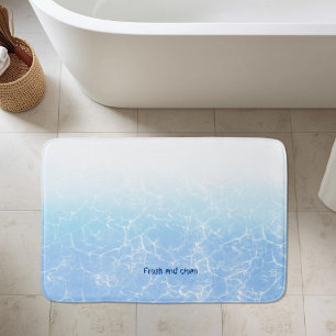 Tapis De Bain Réflexions sur l'eau texte personnalisé