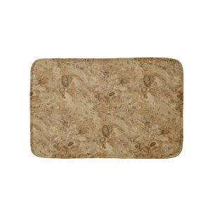 Tapis De Bain Regard fossile de marbre Brown