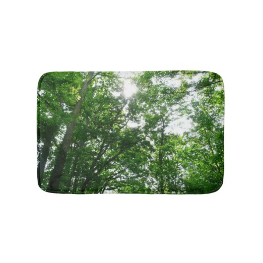 Tapis De Bain Regardant les arbres d'été (Devant)