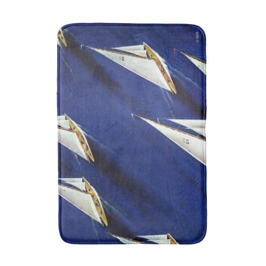Tapis De Bain Régate de voilier par Ski Weld (Devant (Vertical))