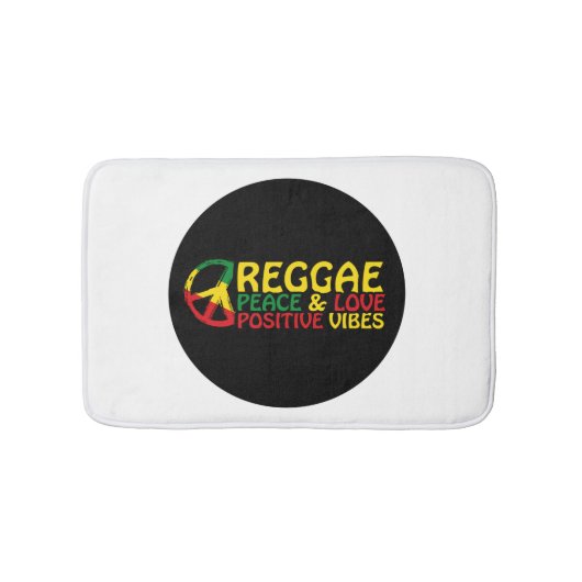 Tapis De Bain Reggae Musique avec citations positives (Devant)