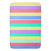 Tapis De Bain Réglage des rayures pastel de printemps (devant Vertical)