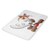 Tapis De Bain Reindeer Puzzled drôle Caractère de Noël (Angle)