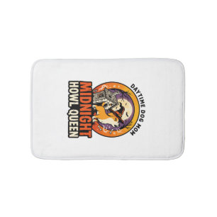 Tapis De Bain Reine des Hurlements de Chien d'Halloween