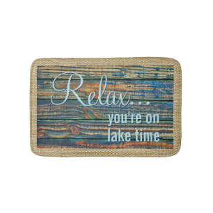 Tapis De Bain Relaxez-Vous Sur Le Devis De L'Heure Du Lac
