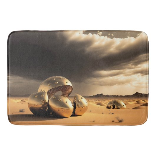 Tapis De Bain Reliques extraterrestres dans le désert (Devant)