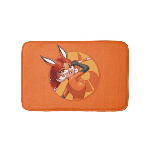 Tapis De Bain Rena Rouge Orange Badge (Devant)