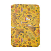 Tapis De Bain Renard d'automne sur orange (Devant (Vertical))