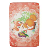 Tapis De Bain renard et papillon (devant Vertical)
