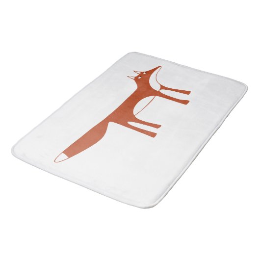 Tapis De Bain Renard rouge (Angle)