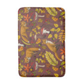Tapis De Bain Renards d'automne sur chocolat brun (Devant (Vertical))