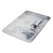 Tapis De Bain Rennes dans l'Aquarelle gris sauvage Noël (Angle)