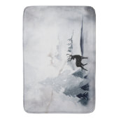 Tapis De Bain Rennes dans l'Aquarelle gris sauvage Noël (devant Vertical)