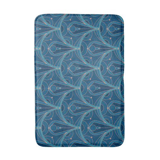 Tapis De Bain Repeating geometric Art Deco pattern (Devant (Vertical))