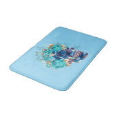 TAPIS DE BAIN REQUIEM FLEUR BLEUE (Angle)