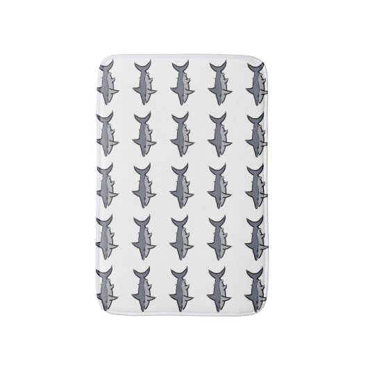 Tapis De Bain Requins (Devant (Vertical))