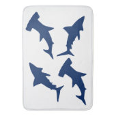 Tapis De Bain Requins et requins à tête de marteau (devant Vertical)