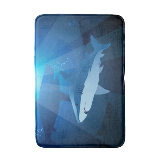 Tapis De Bain Requins nageant (Devant (Vertical))