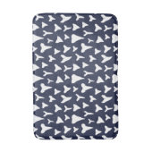 Tapis De Bain Requins nautiques Tooth bleu et Motif blanc (Devant (Vertical))