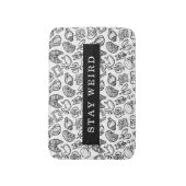 Tapis De Bain Restez bizarre Noir & Blanc Biologie de l'anatomie (Devant (Vertical))