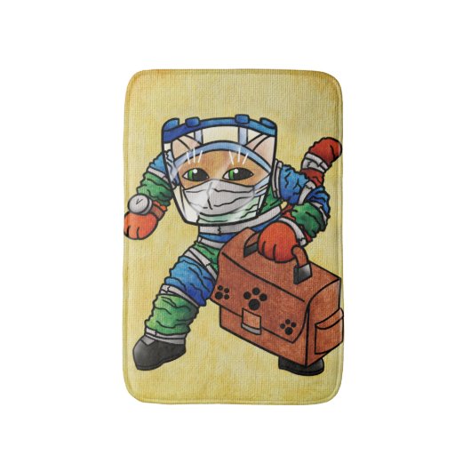 Tapis De Bain Restez en alerte Sécurité Cat (Devant (Vertical))