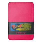 Tapis De Bain #resting Vibes, Fuchsia, (devant Vertical)