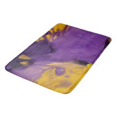 Tapis De Bain Résumé abstrait violet et or (Angle)