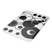 Tapis De Bain Résumé Artsy noir et blanc (Angle)