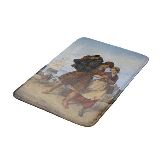 Tapis De Bain Retour du pêcheur (par Rudolf Jordan) (Angle)