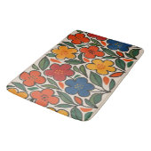 Tapis De Bain Retro 1960s Style Floral Pattern (Angle)