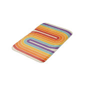 Tapis De Bain Retro 1970s Style Arched Stripes Geometric Pattern (Angle)