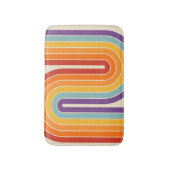 Tapis De Bain Retro 1970s Style Arched Stripes Geometric Pattern (Devant (Vertical))