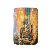 Tapis De Bain Retro 60s Hippie Beach Bus Sunset | Surf Van Life (Devant (Vertical))
