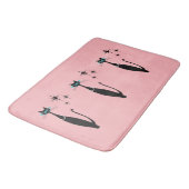 Tapis De Bain Retro Atomique Moyen Siècle Moderne MCM Chat noir (Angle)