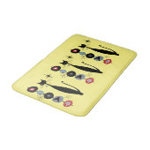 Tapis De Bain Retro Atomique Moyen Siècle Moderne MCM Cool Chat (Angle)