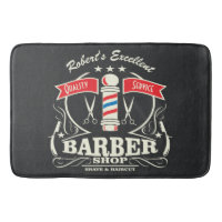 Retro Barber Stylet Work Floor Mat Grey