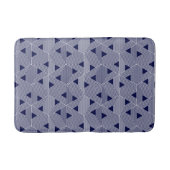 Tapis De Bain Retro Blue Navy Japon Triangle Motif géométrique (Devant)