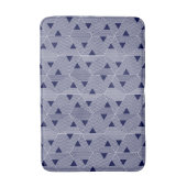 Tapis De Bain Retro Blue Navy Japon Triangle Motif géométrique (Devant (Vertical))