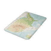 Tapis De Bain Rétro carte couleur du monde (Angle)