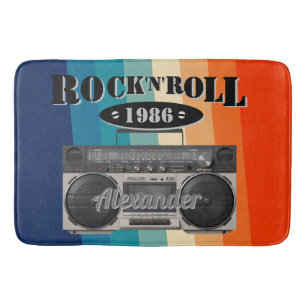 Tapis De Bain Retro classique boite à boum rock n roll musique v
