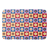 Tapis De Bain Retro Cute colorful Flowers Pattern  (Devant)