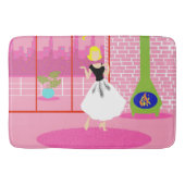 Tapis De Bain Rétro dans le chaume rose (Devant)