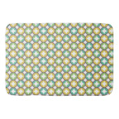 Tapis De Bain Retro Diamond dans Circle Pattern Blue Green Gold (Devant)