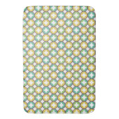 Tapis De Bain Retro Diamond dans Circle Pattern Blue Green Gold (devant Vertical)