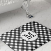 Tapis De Bain Retro Elagant Personalized Gingham Bath Mat
