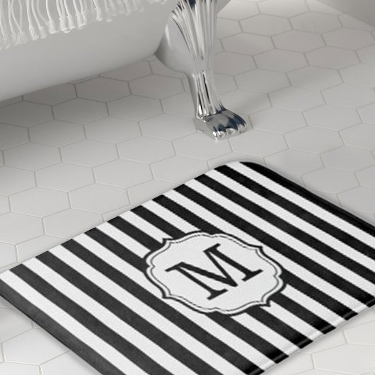 Tapis De Bain Retro Elagant Personalized Stripe Bath Mat