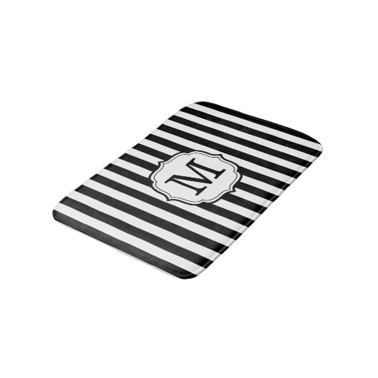 Tapis De Bain Retro Elagant Personalized Stripe Bath Mat (Angle)
