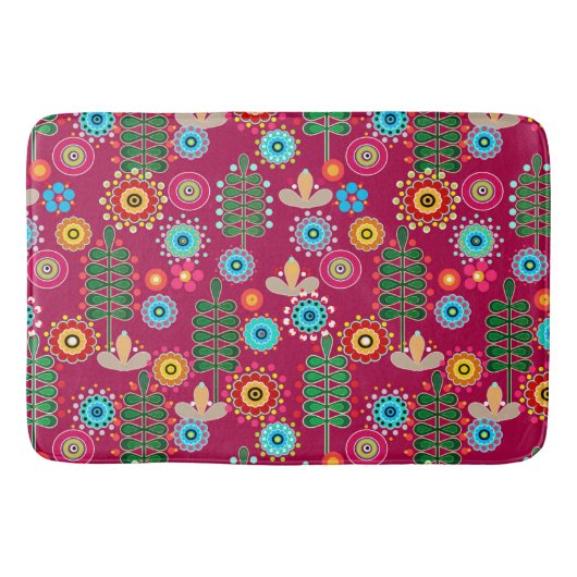 Tapis De Bain Rétro, Flower Patch (Devant)